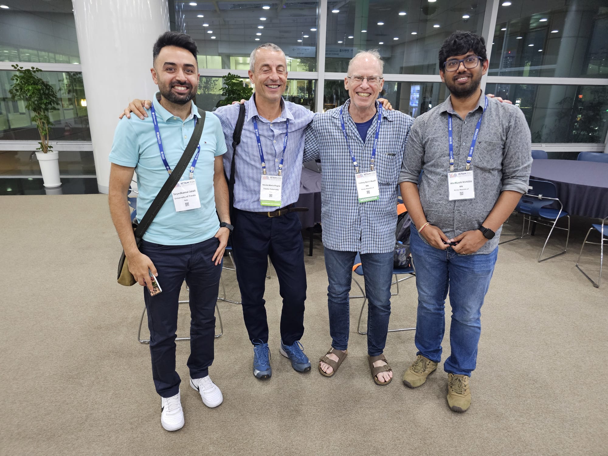 Kamal, prof Pugno, prof Ruoff, Anirban